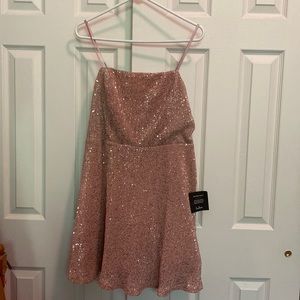 Rose gold Lulu’s dress. New with tags! Adjustable straps.